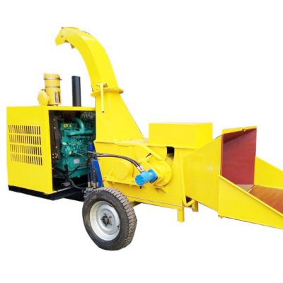 Wood Crusher Garden Atv Wood Chipper Shredder Mulcher Grinder Attached With 13.5Hp 14Hp 15Hp 102HP Gasoline Engine Shredder Wood